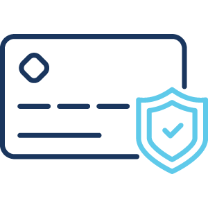 Data security icon representing cybersecurity, data protection, and information safety