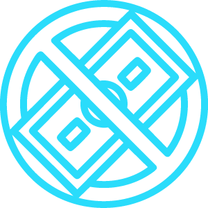 no extra fee icon